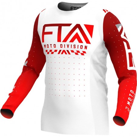 MAILLOT FTA STYLZ MOTO BLANC ROUGE