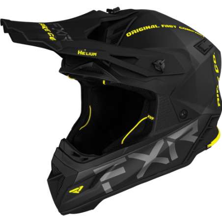 CASQUE HELIUM NOIR MATT JAUNE